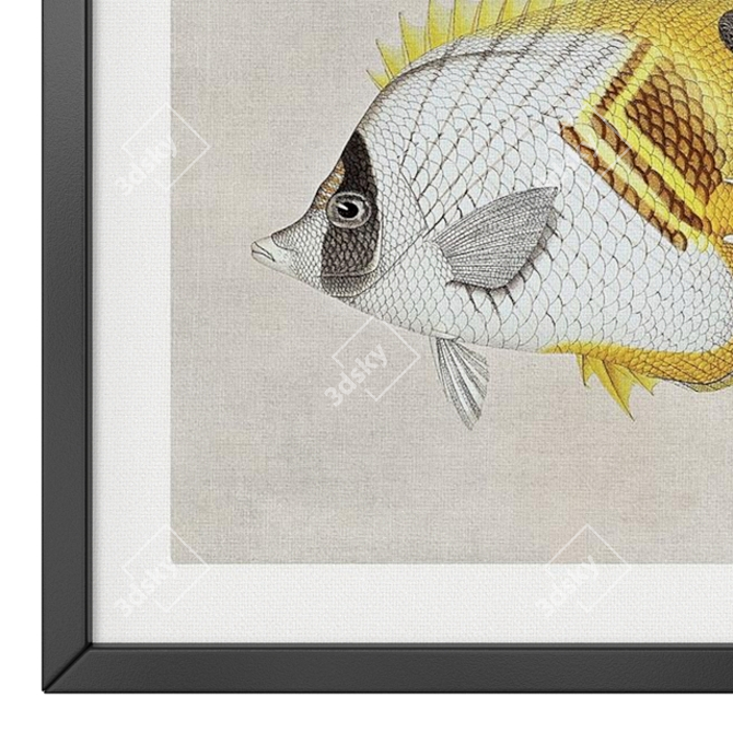 Tropical Fish: Nautical Wall Art 3D model image 2