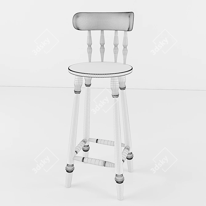 Classic Spline Box Chair 3D model image 3