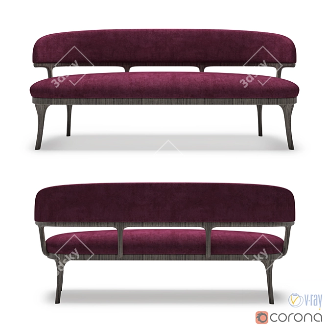 Luxurious Ceccotti Peggy G Sofa - 3D Model 3D model image 1