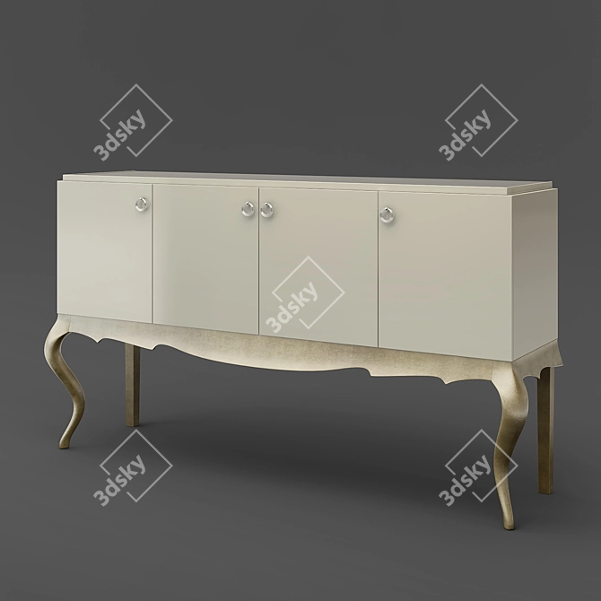 Elegant VENEZIA Buffet by FRATELLI BARRI 3D model image 1