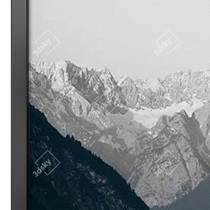 Serene Mountain Landscape Set 3D model image 2