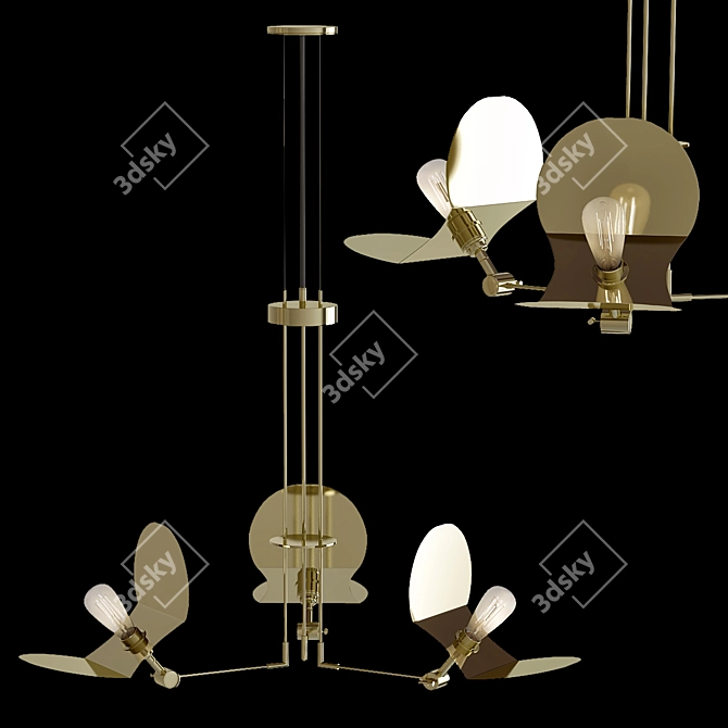 Elegant Emioni Chandelier 3D model image 1