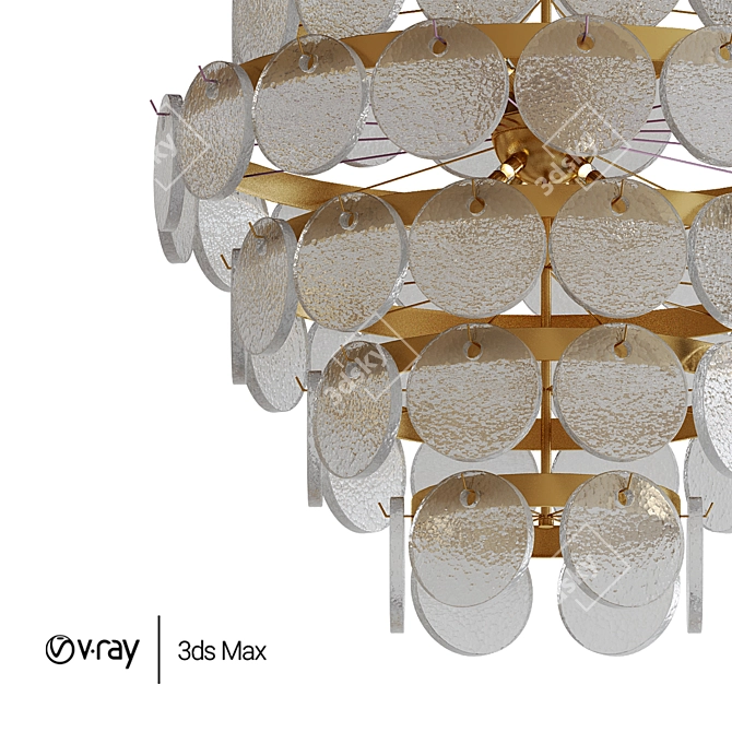 Elegant Emioni Chandelier 3D model image 2