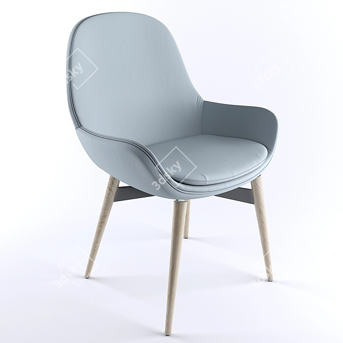 Elegant Dining Chair: Stylish and Comfortable 3D model image 5