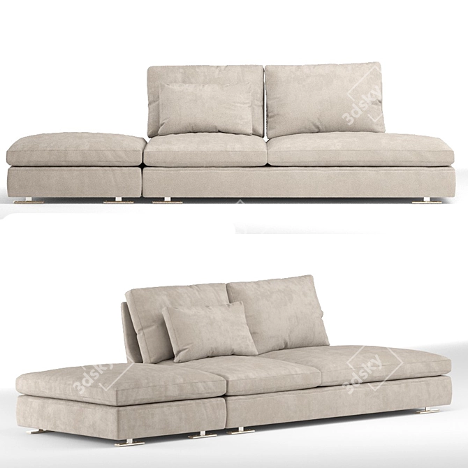 Sleek NOW-MOVE Sofa Set 3D model image 1