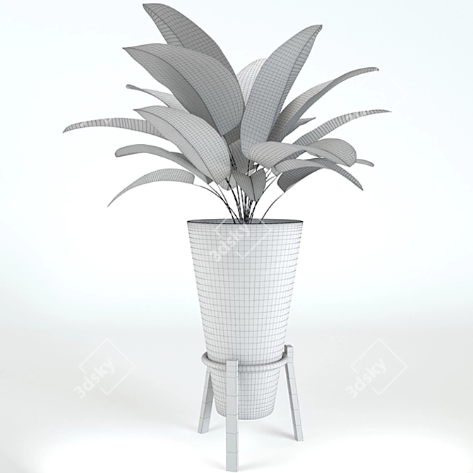 Natural Greenery: Plant & Pot 3D model image 2