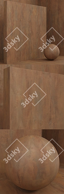 Seamless Plaster & Rust Plate Set 3D model image 2