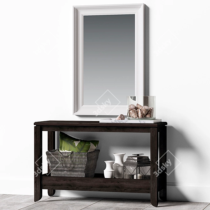 Havsta Console Table with Hemnes Mirror 3D model image 1