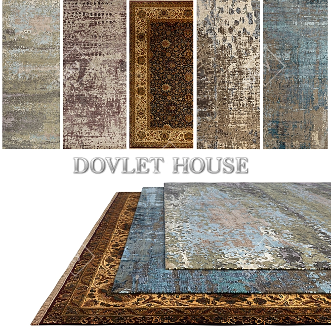 Luxury Carpets Set by DOVLET HOUSE 3D model image 1