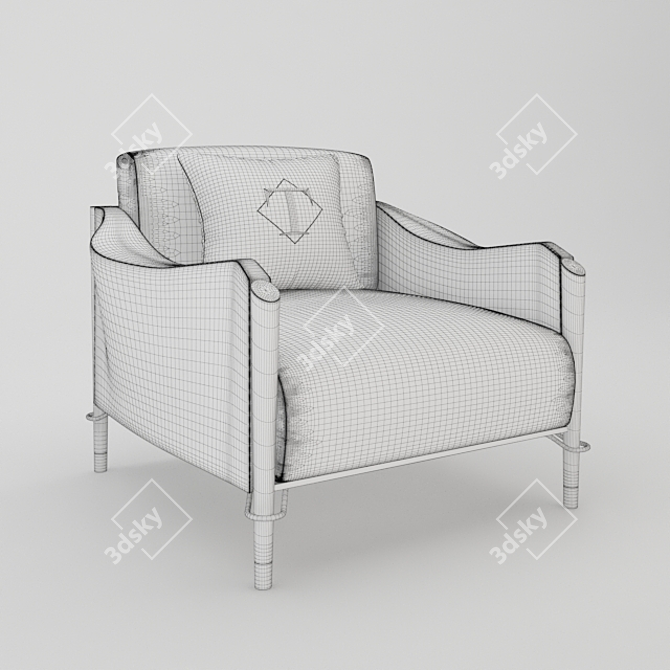 Cosmopolitan Comfort Armchair 3D model image 3