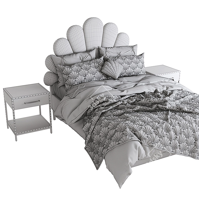 The Emily Meritt Shell Bed 3D model image 3