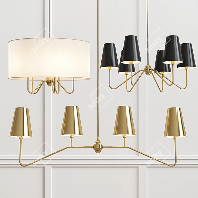 Elegance in Light: Berkshire Chandeliers 3D model image 1