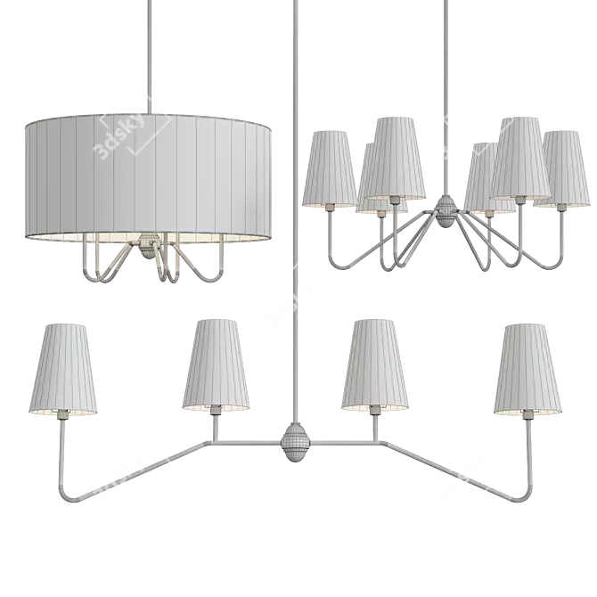 Elegance in Light: Berkshire Chandeliers 3D model image 2