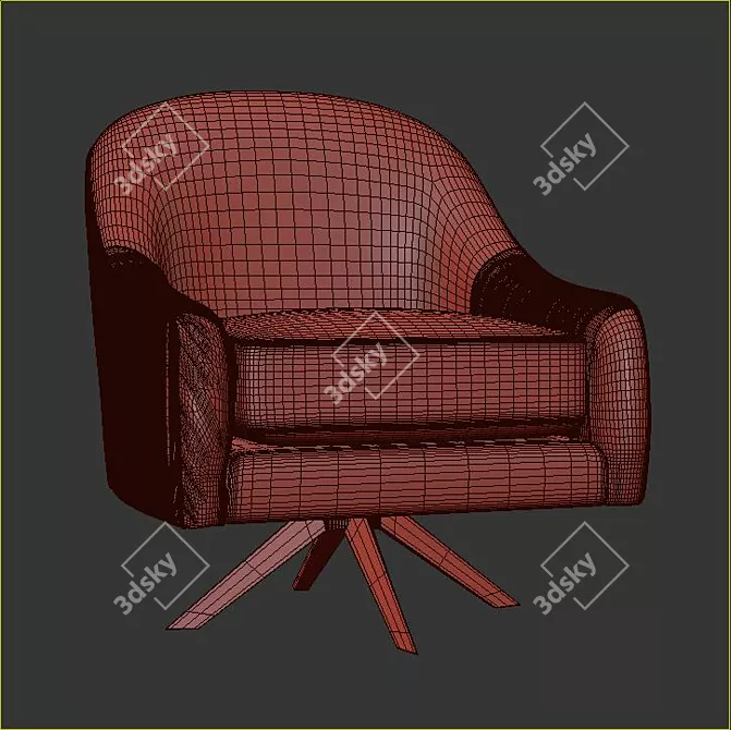 Cozy Lounge Arm Chair 3D model image 3