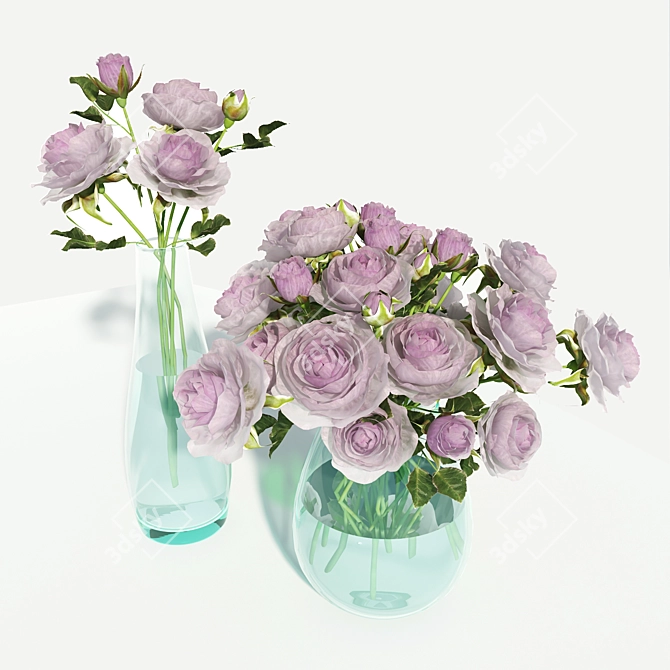 Eternal Love: Beautiful Roses 3D model image 1