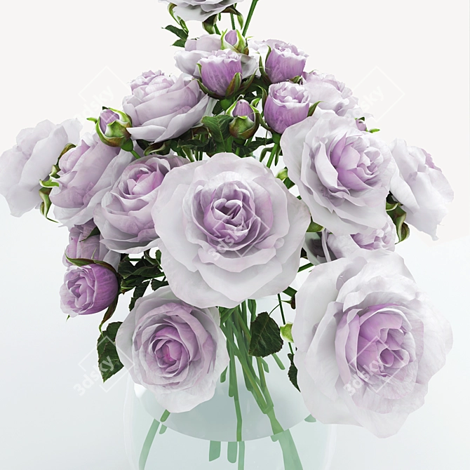 Eternal Love: Beautiful Roses 3D model image 2