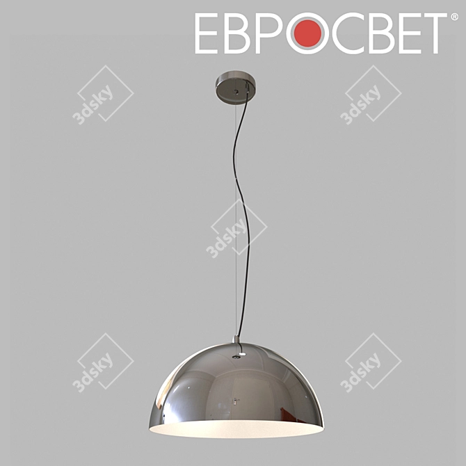 Cupola Chrome Suspension Lamp - Eurosvet 3D model image 1