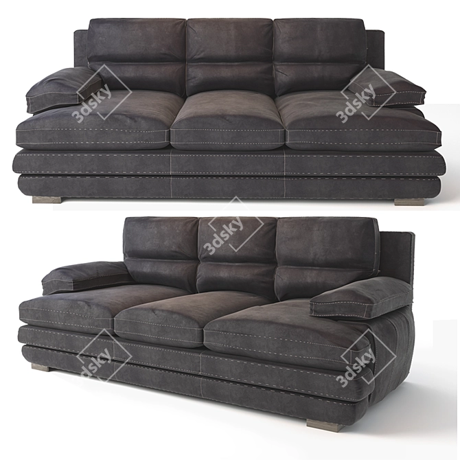 Luxury Langham Sofa 3D model image 1