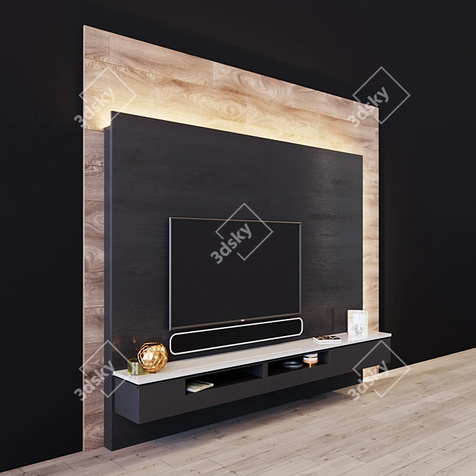 Title: 25-inch HD TV Set 3D model image 3