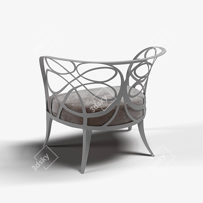 Elegant NOÈ Armchair 3D model image 2