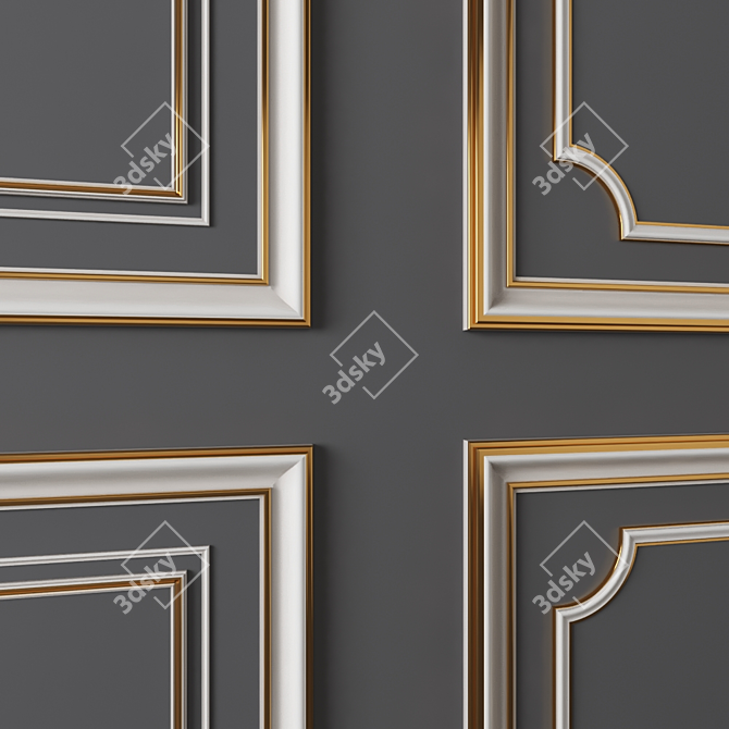 Elegant Trim: Decorative Molding 3D model image 3