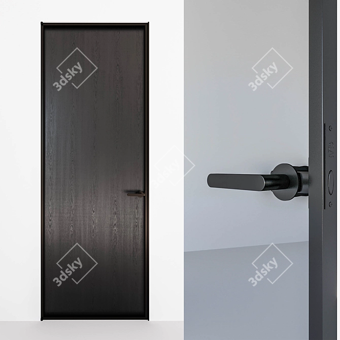 Modern Aladin Swing Mono Door 3D model image 2