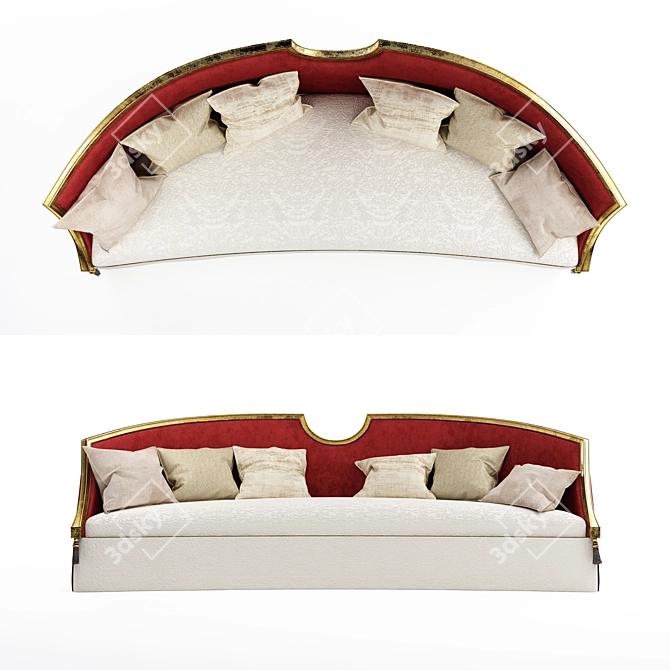 Classic Elegance: NI_Curve Sofa 3D model image 1