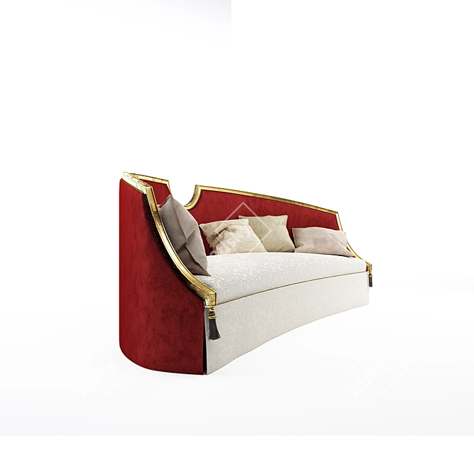 Classic Elegance: NI_Curve Sofa 3D model image 2