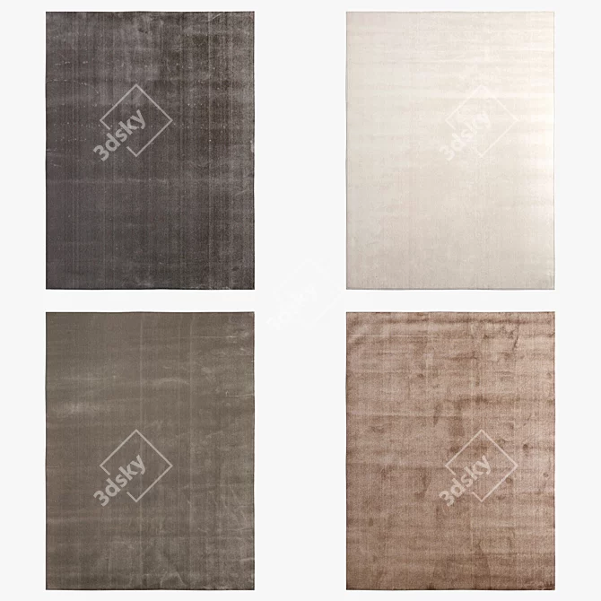 Manifold Rugs: Brown, Grey, Cream, Black 3D model image 2