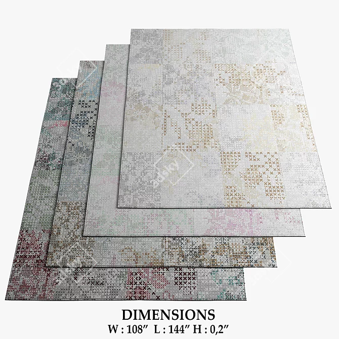 Antwerp Object Carpet Rugs 458 3D model image 1