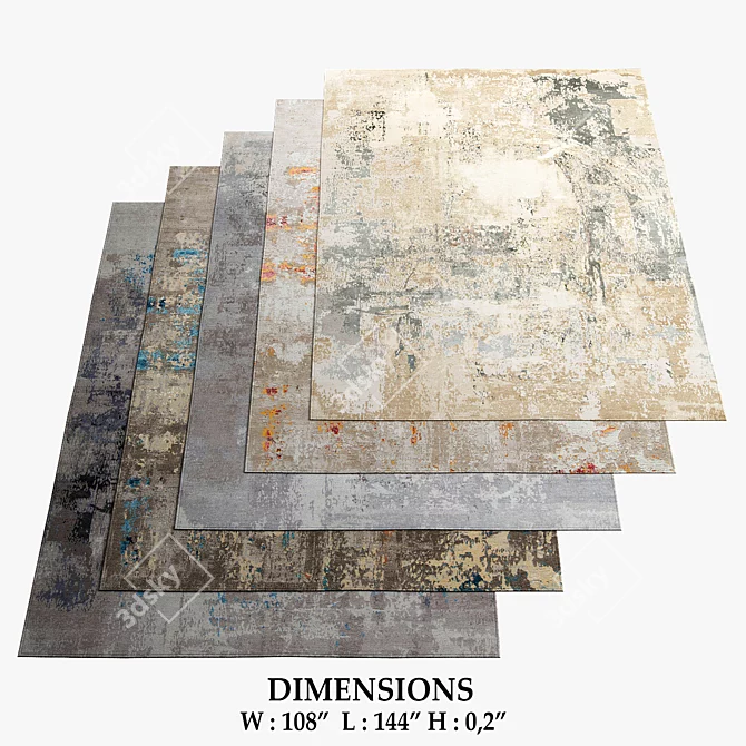 Thibault Van Renne Abstracts Rugs 3D model image 1