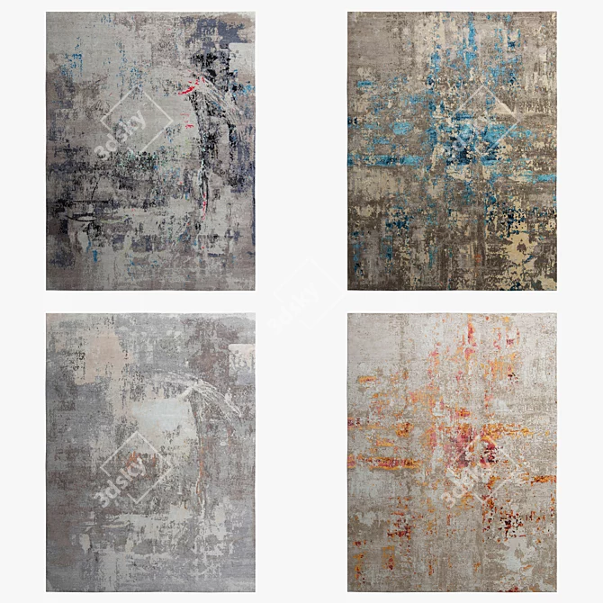 Thibault Van Renne Abstracts Rugs 3D model image 2