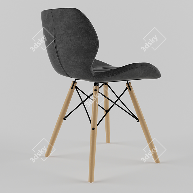 Velvet Butterfly Chair 3D model image 3