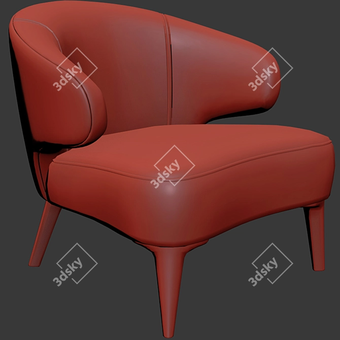 Luxury Minotti Aston Armchair - Timeless Elegance 3D model image 2