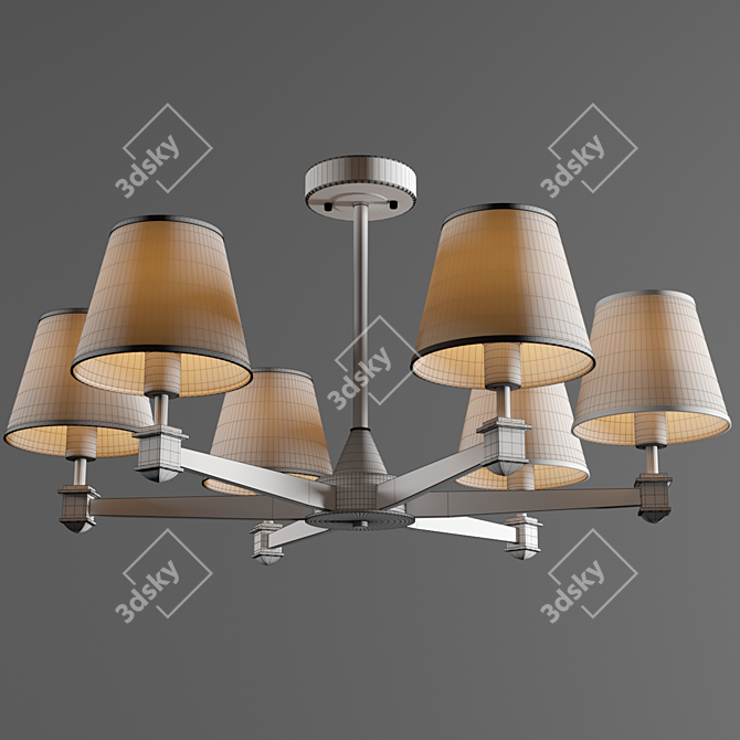 Elegant Crystal Chandelier - 73x38 cm 3D model image 2