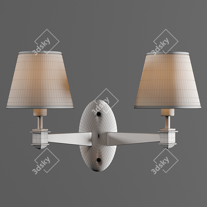 Elegant Wall Sconce Light 3D model image 2