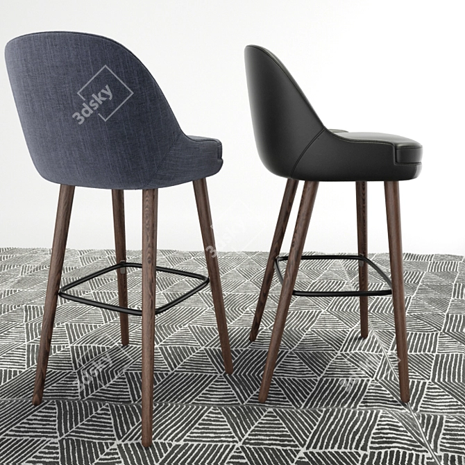 375 Walter Knoll Barstool: Sleek & Stylish Seating Solution 3D model image 2