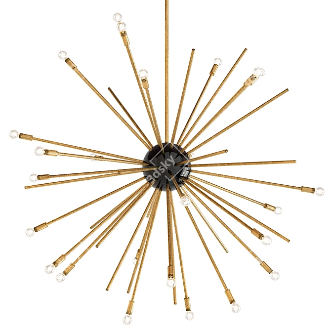 Glamorous Gold & Black Sputnik 3D model image 1