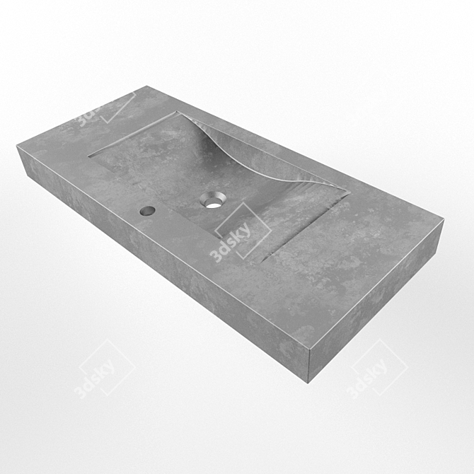 Modern Ladia Concrete Sink 3D model image 2