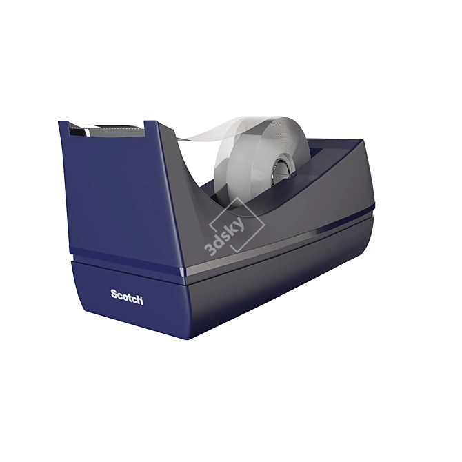 Sleek Black Tape Dispenser 3D model image 2