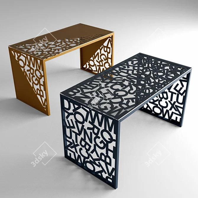 Italian-Made Mabele Desk 3D model image 1