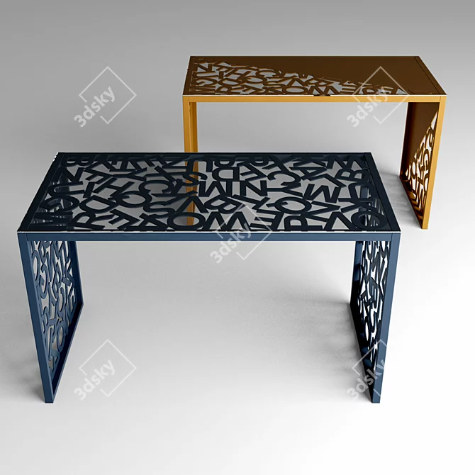 Italian-Made Mabele Desk 3D model image 2