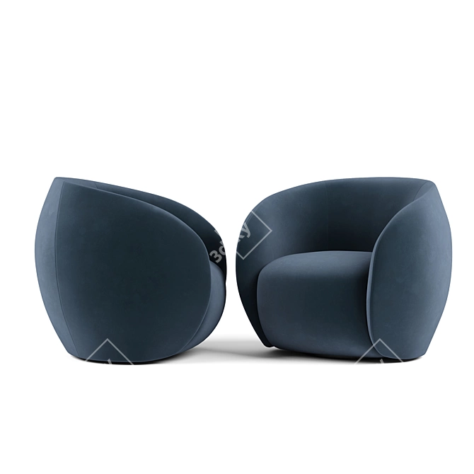 Elegant Nativ Armchair: A Touch of Paris 3D model image 1