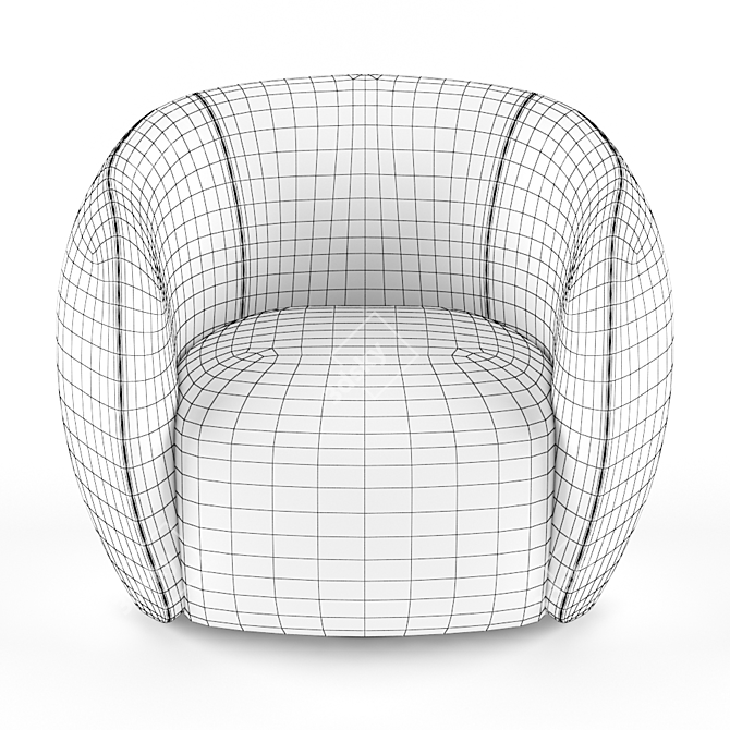 Elegant Nativ Armchair: A Touch of Paris 3D model image 3