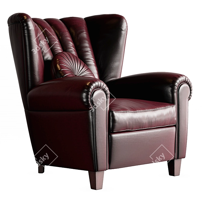 Elegant Savina Armchair by Poltrona Frau 3D model image 1