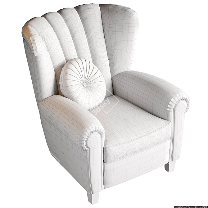 Elegant Savina Armchair by Poltrona Frau 3D model image 3