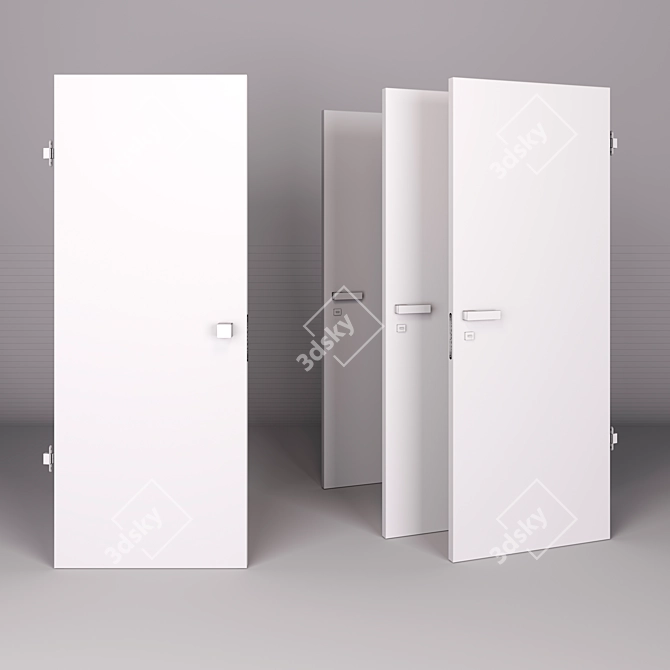 Title: Invisible Aluminum Interior Doors 3D model image 2