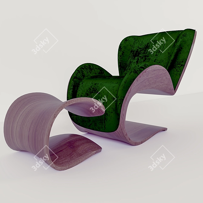 Elegant Toranj Armchair: Designed & Rendered with Vray 3D model image 1