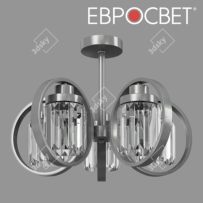 Crystal Chandelier Eurosvet Loraine 3D model image 1