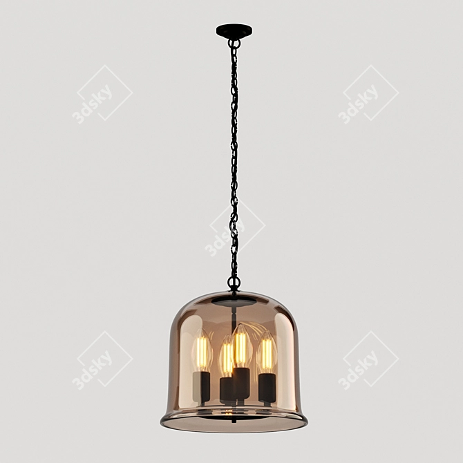 Elegant Crystal Lux Chandelier 3D model image 3